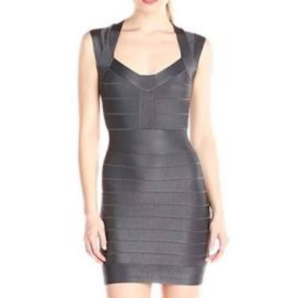 New! French Connection Bodycon dress in gun metal